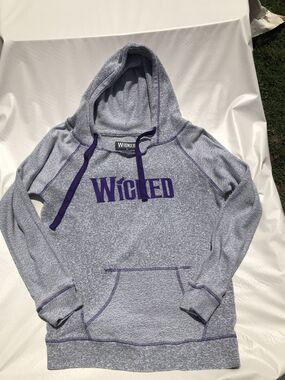 Wicked Broadway Musical Gray Lightweight Hoodie Womens Size Small